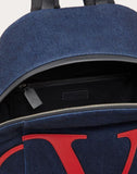 MEN'S VALENTINO GARAVANI DENIM VLOGO BACKPACK DARK BLUE