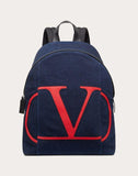 MEN'S VALENTINO GARAVANI DENIM VLOGO BACKPACK DARK BLUE