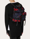 MEN'S VALENTINO GARAVANI CAMOUFLAGE NYLON BACKPACK WITH LEATHER DETAIL