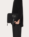 MEN'S VALENTINO GARAVANI LARGE NYLON VRING CLUTCH BLACK