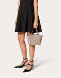 WOMEN'S VALENTINO GARAVANI MINI ROCKSTUD GRAINY CALFSKIN BAG POUDRE