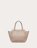 WOMEN'S VALENTINO GARAVANI MINI ROCKSTUD GRAINY CALFSKIN BAG POUDRE