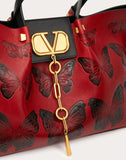 WOMEN'S VALENTINO GARAVANI MEDIUM VLOGO ESCAPE SHOPPER WITH BUTTERFLY DETAILS