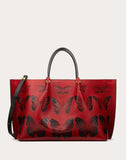 WOMEN'S VALENTINO GARAVANI MEDIUM VLOGO ESCAPE SHOPPER WITH BUTTERFLY DETAILS