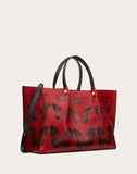 WOMEN'S VALENTINO GARAVANI MEDIUM VLOGO ESCAPE SHOPPER WITH BUTTERFLY DETAILS