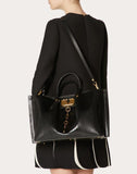 WOMEN'S VALENTINO GARAVANI MEDIUM VLOGO ESCAPE PYTHON SHOPPER