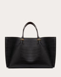 WOMEN'S VALENTINO GARAVANI MEDIUM VLOGO ESCAPE SHOPPER WITH MULTI-STRIPE DESIGN