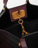 WOMEN'S VALENTINO GARAVANI MEDIUM VLOGO ESCAPE SHOPPER WITH MULTI-STRIPE DESIGN