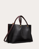 WOMEN'S VALENTINO GARAVANI MEDIUM VLOGO ESCAPE SHOPPER WITH MULTI-STRIPE DESIGN