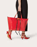 WOMEN'S VALENTINO GARAVANI LARGE ROCKSTUD HYPE SMOOTH CALFSKIN TOTE