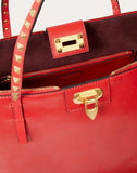 WOMEN'S VALENTINO GARAVANI LARGE ROCKSTUD HYPE SMOOTH CALFSKIN TOTE