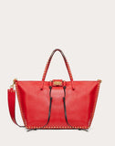 WOMEN'S VALENTINO GARAVANI LARGE ROCKSTUD HYPE SMOOTH CALFSKIN TOTE