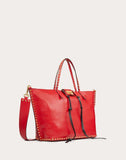 WOMEN'S VALENTINO GARAVANI LARGE ROCKSTUD HYPE SMOOTH CALFSKIN TOTE