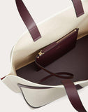 WOMEN'S VALENTINO GARAVANI VLOGO CANVAS BEACH BAG BEIGE