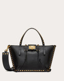 WOMEN'S VALENTINO GARAVANI SMALL ROCKSTUD HYPE GRAINY CALFSKIN TOTE