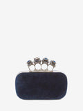 WOMEN'S ALEXANDER McQUEEN SPIDER JEWELLED FOUR RING BOX CLUTCH COLOR OLTREMARE