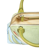 WOMEN'S LANVIN PARROT MAGOT BAG ICE BLUE / LIGHT GREEN