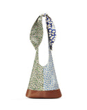 WOMEN'S LANVIN TWILL BOW BAG DARK BLUE / CARAMEL