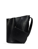 WOMEN'S LANVIN LARGE HOOK BAG WITH JL MOTIFS BLACK