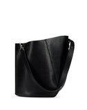 WOMEN'S LANVIN LARGE HOOK BAG WITH JL MOTIFS BLACK