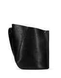 WOMEN'S LANVIN LARGE HOOK BAG WITH JL MOTIFS BLACK