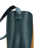 WOMEN'S LANVIN SMALL HOOK BAG DARK BEIGE / MOSS GREEN