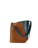 WOMEN'S LANVIN SMALL HOOK BAG DARK BEIGE / MOSS GREEN