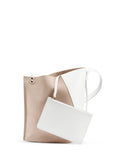 WOMEN'S LANVIN SMALL TWO-TONED HOOK BAG WHITE/LIGHT PINK