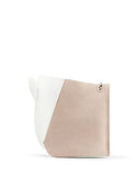 WOMEN'S LANVIN SMALL TWO-TONED HOOK BAG WHITE/LIGHT PINK