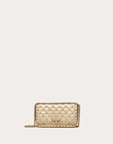 WOMEN'S VALENTINO GARAVANI SMALL ROCKSTUD SPIKE METALLIC NAPPA CHAIN BAG GOLD