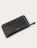WOMEN'S VALENTINO GARAVANI ROCKSTUD CONTINENTAL WALLET BLACK