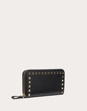 WOMEN'S VALENTINO GARAVANI ROCKSTUD CONTINENTAL WALLET BLACK