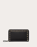 WOMEN'S VALENTINO GARAVANI ROCKSTUD CONTINENTAL WALLET BLACK