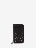 WOMEN'S ALEXANDER McQUEEN ZIPPED CARD HOLDER BLACK