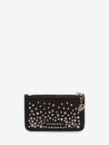 WOMEN'S ALEXANDER McQUEEN ZIPPED CARD HOLDER BLACK