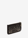 WOMEN'S ALEXANDER McQUEEN ZIPPED CARD HOLDER BLACK