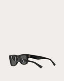 MEN'S VALENTINO VLTN SQUARE FRAME ACETATE SUNGLASSES BLACK