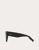 MEN'S VALENTINO SQUARED FRAME ACETATE SUNGLASSES BLACK