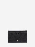 MEN'S ALEXANDER McQUEEN LEATHER SKULL CARD HOLDER BLACK