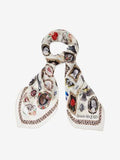 WOMEN'S ALEXANDER McQUEEN SILK CURIOSITIES SHAWL IVORY/BEIGE