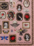 WOMEN'S ALEXANDER McQUEEN CURIOSITIES SILK SHAWL ROSE PINK