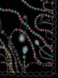 WOMEN'S ALEXANDER McQUEEN CHANDELIER SKULL SHAWL BLACK/WHITE