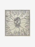 WOMEN'S ALEXANDER McQUEEN CHANDELIER SKULL SHAWL IVORY/GRAY