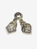 WOMEN'S ALEXANDER McQUEEN CHANDELIER SKULL SHAWL IVORY/GRAY