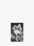 MEN'S ALEXANDER McQUEEN SKULL ROSE CARD HOLDER BLACK