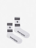 MEN'S ALEXANDER McQUEEN SKULL SPORT SOCKS OPTIC WHITE/BLACK