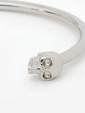 WOMEN'S ALEXANDER McQUEEN THIN TWIN SKULL BRACELET SILVER