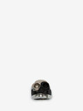 MEN'S ALEXANDER McQUEEN DIVIDED SKULL RING BLACK/SILVER