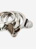 MEN'S ALEXANDER McQUEEN DIVIDED SKULL RING SILVER