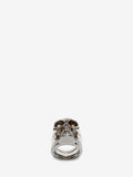 MEN'S ALEXANDER McQUEEN DIVIDED SKULL RING SILVER